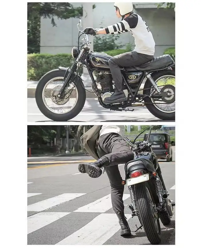 Новые силиконовые защитные экипировки мотоциклетные штаны мужские всесезонные повседневные блестящие комбинезоны локомотив для верховой езды анти-осенние штаны