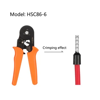 

Tubular Terminal Crimper Mini tube terminal crimping tool 0.25-6mm 23-10AWG Electrical Crimping Pliers Hand Tools Set HSC8