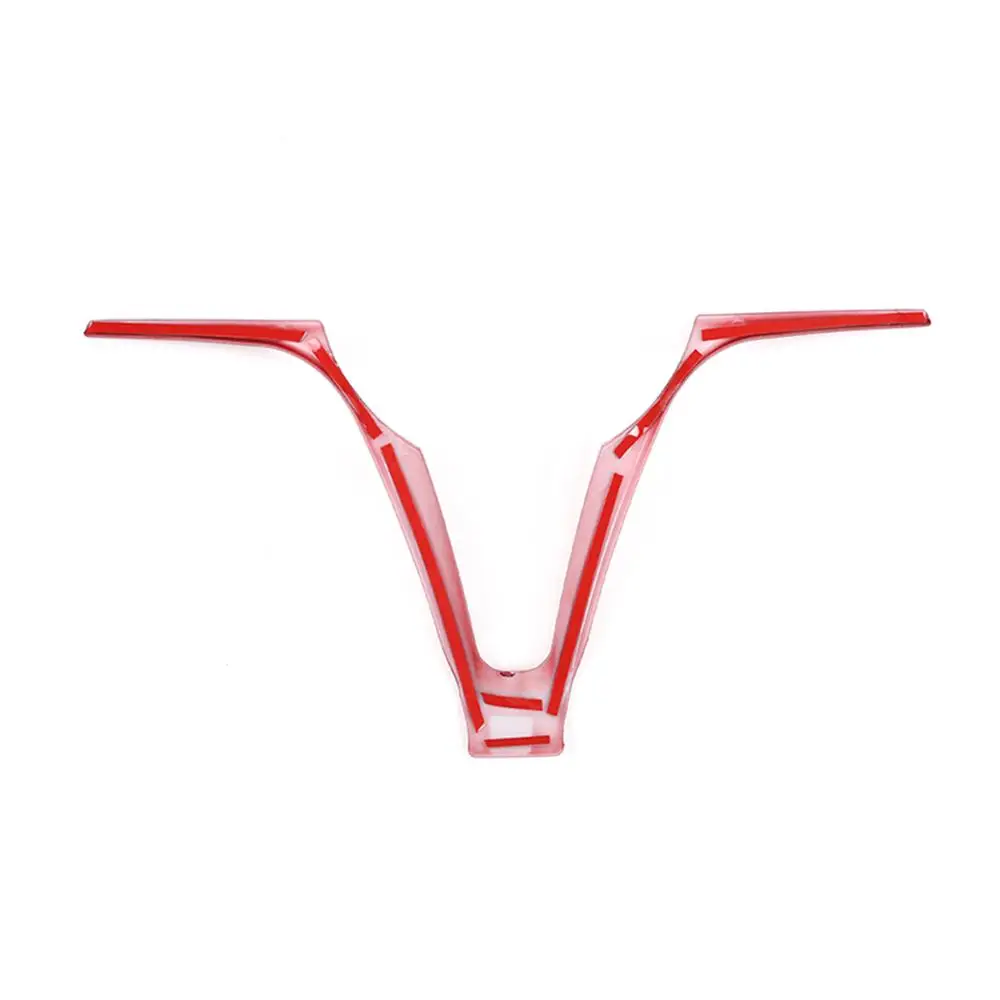 Red Carbon Fiber Style ABS Car Steering Wheel V Shape Decoration Frame Trim For Alfa Romeo Stelvio Giulia