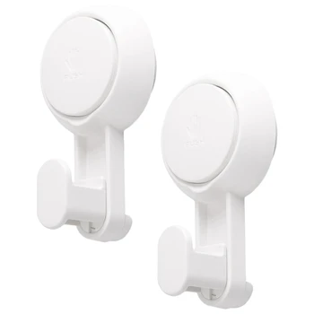 

LUDA 2 Pack Suction Cup Hooks, Reusable Utility Hooks, Waterproof and Oilproof, Bathroom Kitchen Heavy Duty Hooks