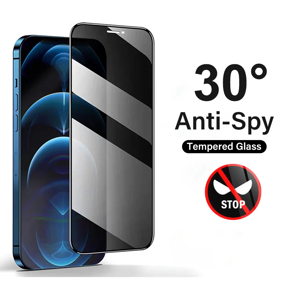 Precio bajo Protector de pantalla de vidrio templado para iPhone, vidrio templado antiespía de alta calidad de 30 ° para iPhone 12 mini 11 Pro XS Max X XR GR6JeAGZaMk