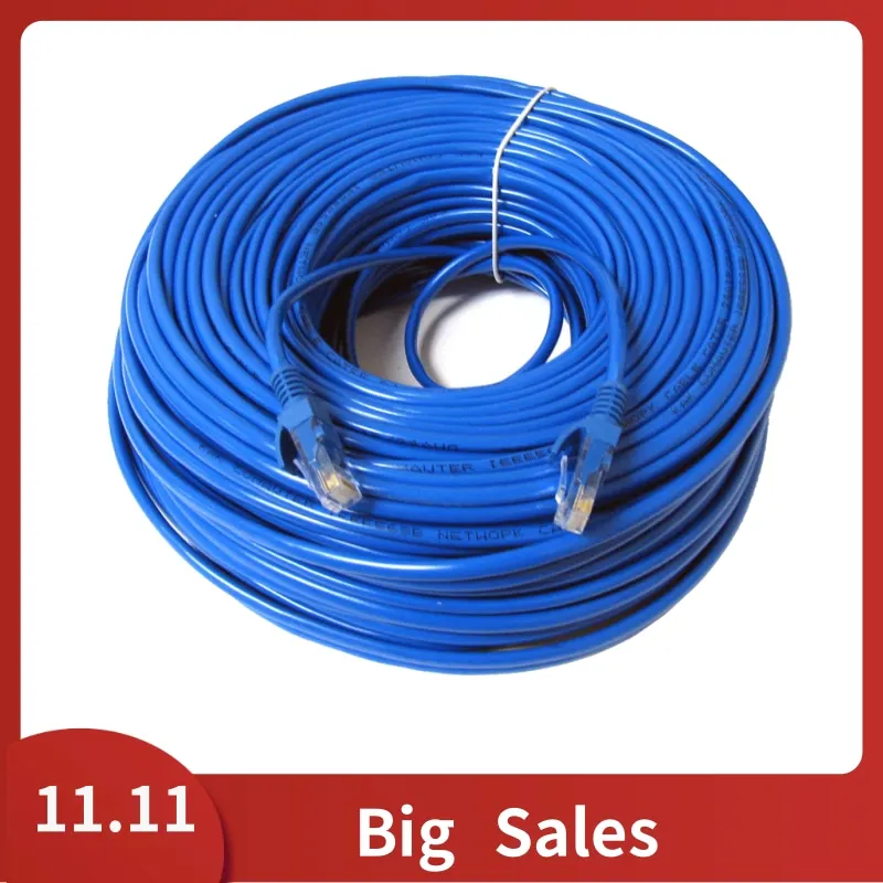 Сетевой кабель Ethernet Cat5 RJ45 соединительный провод LAN синий 30 м 1 шт.|lead|lead cable |