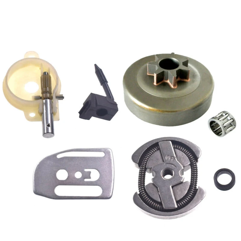 High Quality Oil Pump Oiler Gear &amp Clutch Drum Kit For HUSQVARNA 41 136 137 142 141 Chainsaw Bar Plate Worm Bearing | Инструменты