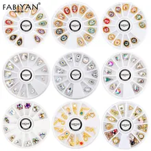Дизайн ногтей Колеса Стразы алмазные драгоценные камни Металл AB Кристалл Блеск 3D Советы Аксессуары Ювелирные изделия маникюрные инструменты украшения DIY Дизайн
