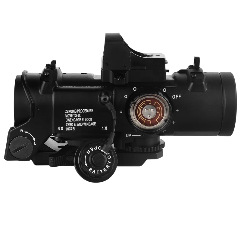 Riflescope 1x-4x Fixed Dual Purpose Scope With Mini Red Dot Sight Scope for Airsoft Air Guns rifle scope