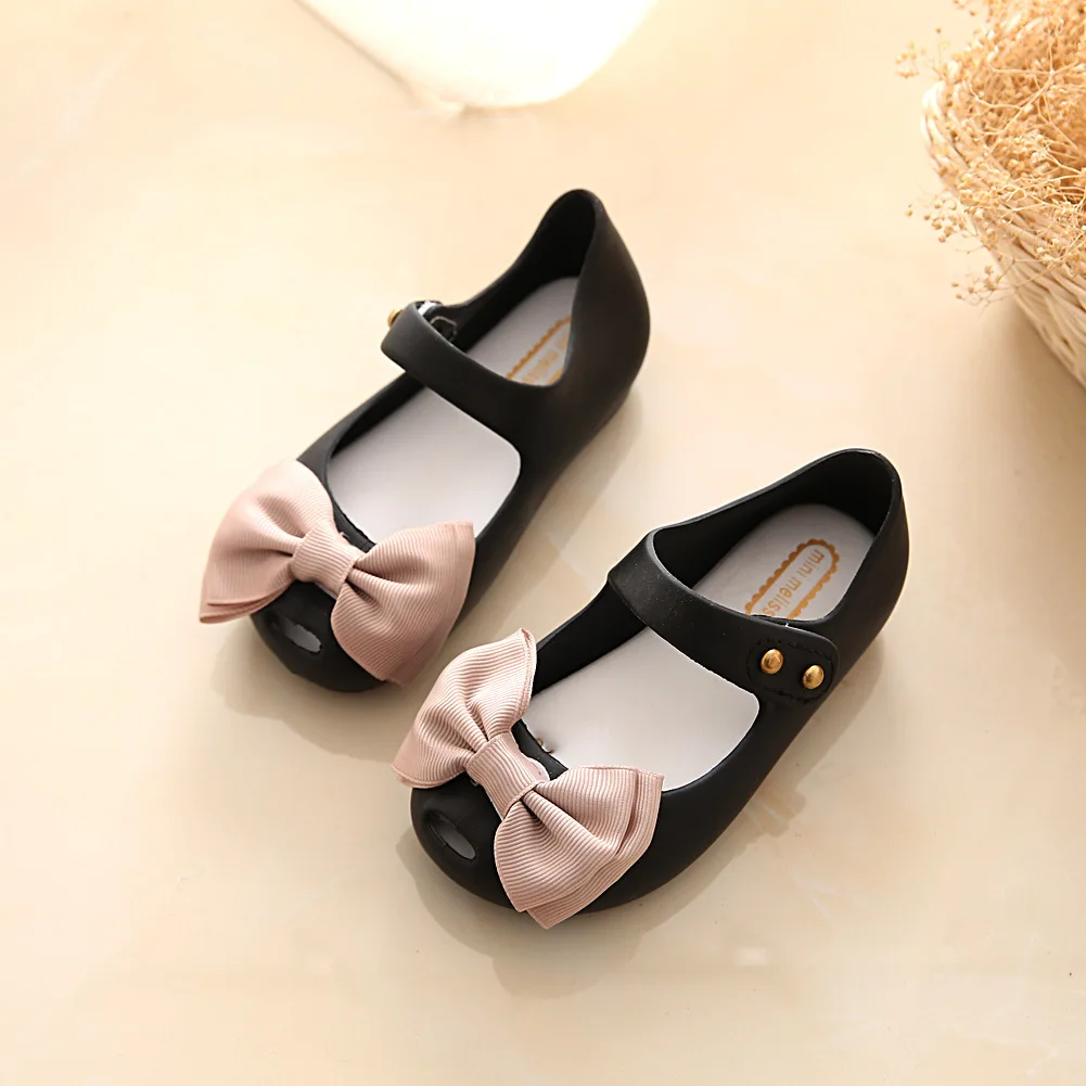 Детские сандалии желе Mini Melissa Нескользящие с бантом пляжная обувь для детей 2020| |