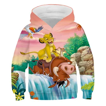 

20 years of popular children's hooded hoodies kids cartoon lion king casual shirt baby pullover girl boy sweater