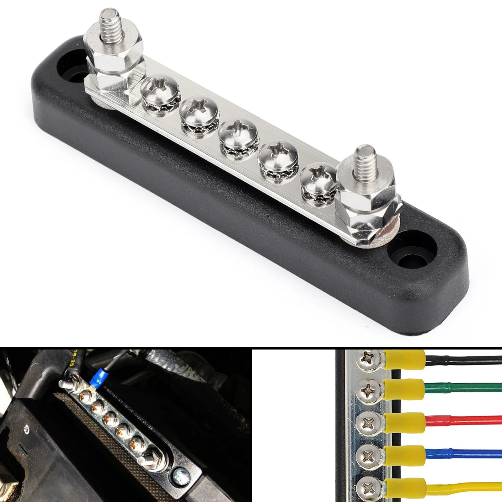 10 Point 150A Bus Bar Verteilungsblock Terminal Block Für Auto Marine Vehicle B7
