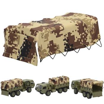 

Canvas DIY Tent Military Truck Use Model Car Cloak Upgrade Accessories Camouflage Lightweight Decoration Detachable For FY004