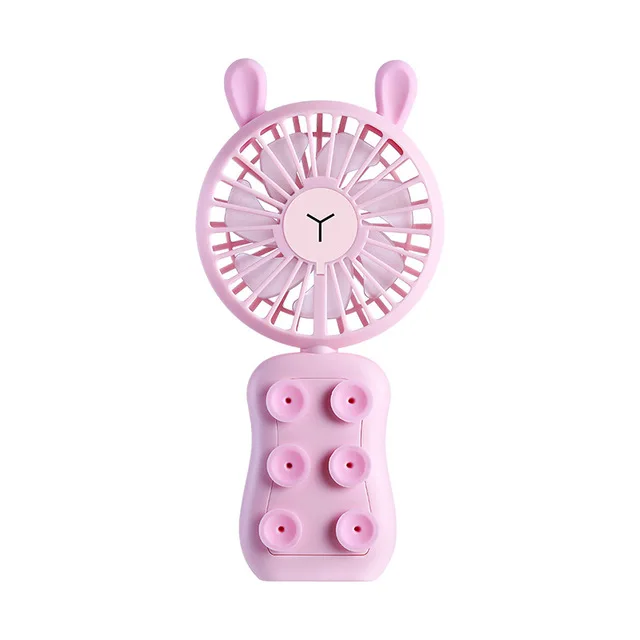 

Foldable Hand Fans Rechargeable with 7 Color LED Handheld or Positioned Mini Fan Electric Personal Fans Portable at Outdoors
