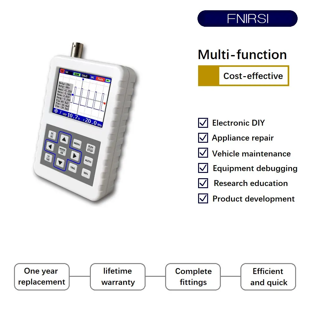 US $54.40 Fnirsi 2031h 24 Inch Screen Digital Oscilloscope 200msS Sampling Rate 30mhz Analog Bandwidth Support Waveform Storage