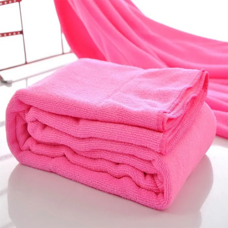 Rose Red 70x140 микрофибра Абсорбирующая сушка купальная Ванна пляжное полотенце для ванной - Цвет: Rose Red