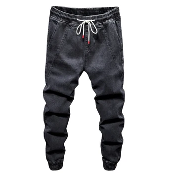 

2020 Men Jeans Pants Cotton Elastic Casual Denime Trousers Sweatpants Plus Size 5XL 6XL 7XL YJJ09