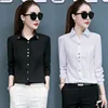 Leisure White Black Red Shirt Women Blouses Casual Korean Fashion Slim Long Sleeve Lapel Shirts Office Work Button Blouse Blusas ► Photo 3/6