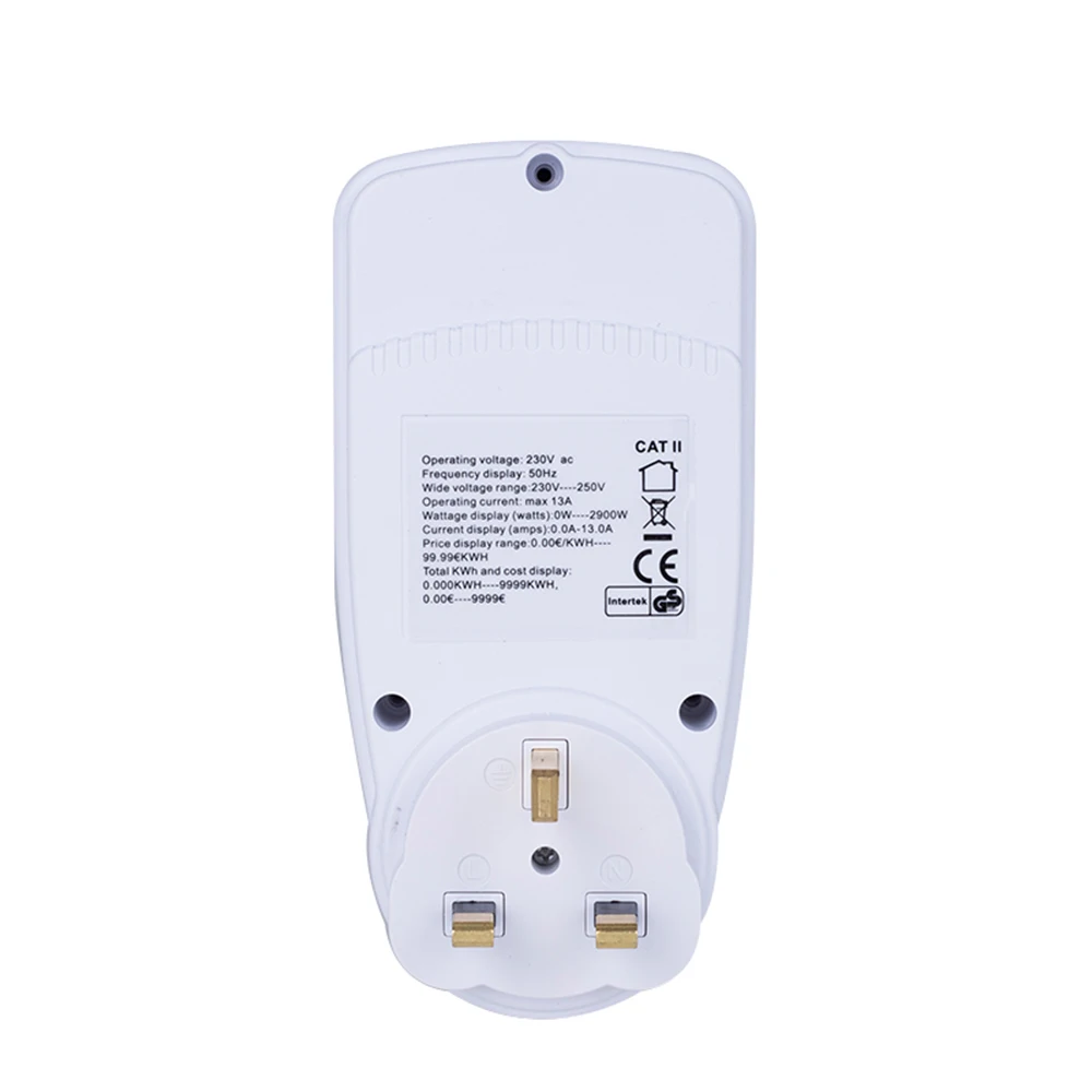 Home Smart LCD Socket Electricity Usage Power Socket Energy Watt Volt Amps Wattage KWH Consumption Analyzer Monitor Socket