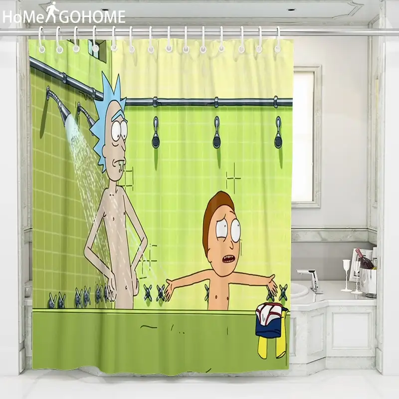 Рик и Морти голая занавеска для душа 3D занавеска для ванны водонепроницаемая ткань занавеска для душа для ванной комнаты s douchegordijn cortina de ducha - Цвет: SC034