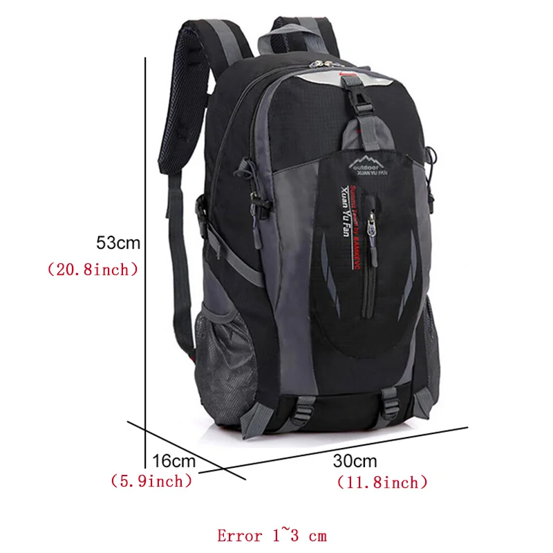 New Men Nylon Travel Backpack Large Capacity Camping Casual Backpack 15-inch Laptop Backpack Women Outdoor Hiking Bag