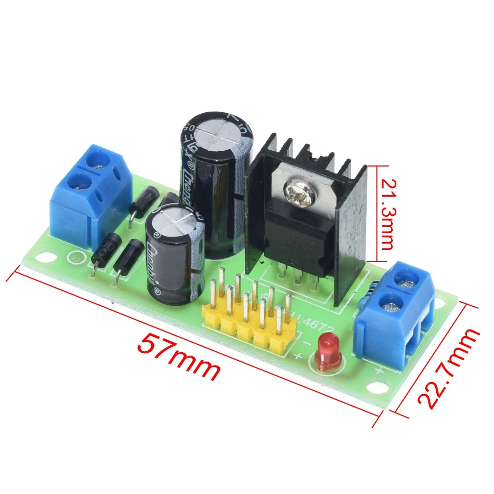 LM7805 Step Down Converter Board 7.5V-20V To 5V Regulator Buck Power Supply Module For Arduino