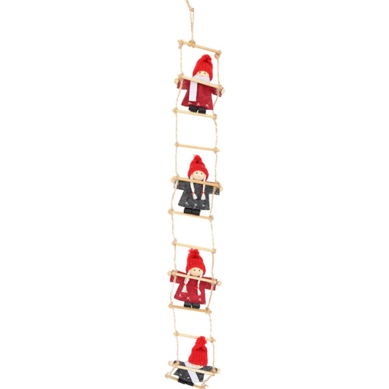 Вечерние рождественские игры, качающиеся куклы, лестница для лазания, шерсть, войлок, кукла, Рождественская елка, висящая дома, Рождество, Скандинавское Рождество