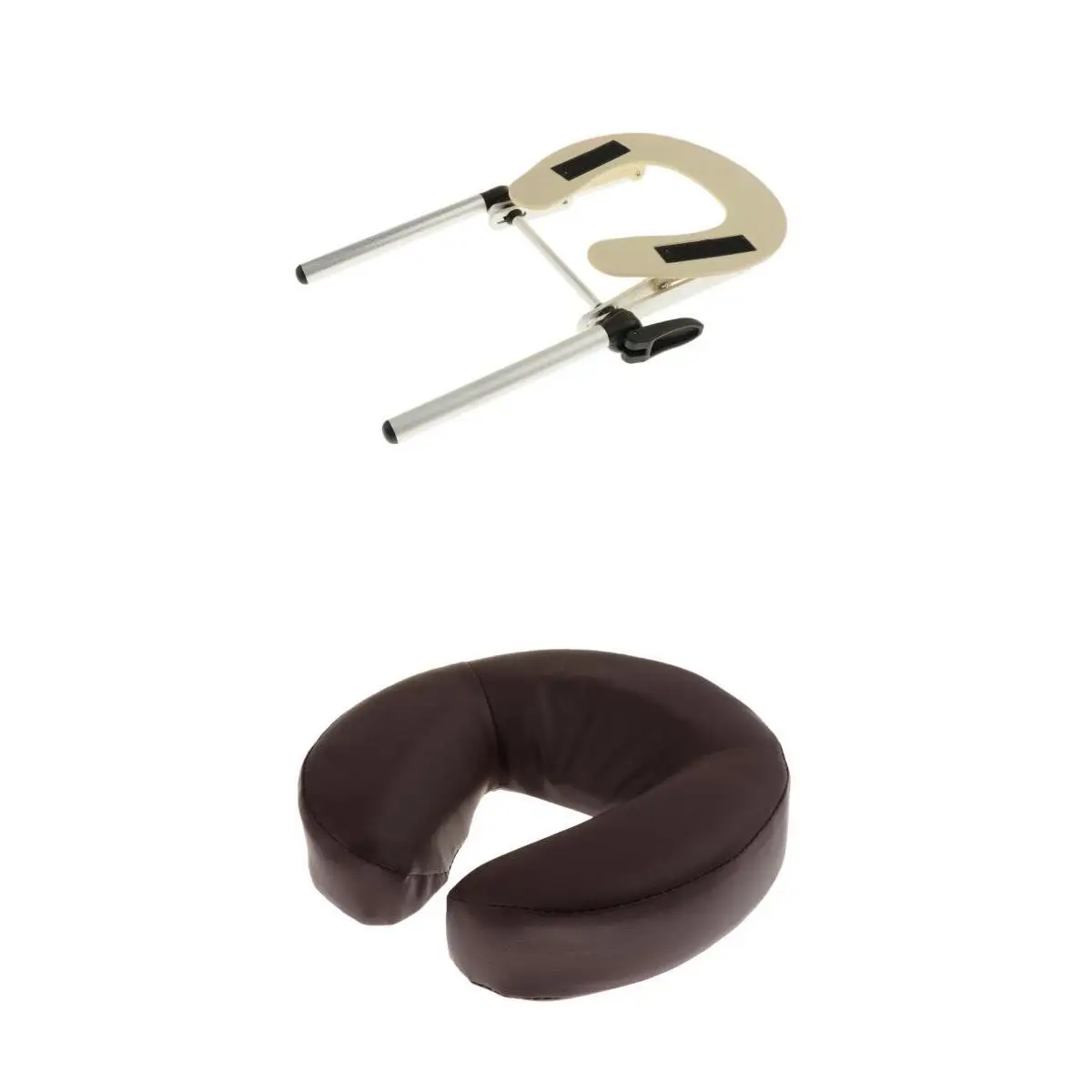 Set of 2, Spa Adjustable Face Cradle Brace Holder for Massage Table+Face Cradle Pillow Set for Salon Spa Massage