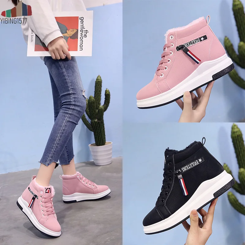 New Women Boots Martin Med Heels Basic Shoes Winter Ankle Boots For Women Autumn Casual Female Boots Fashion Shoes Zip