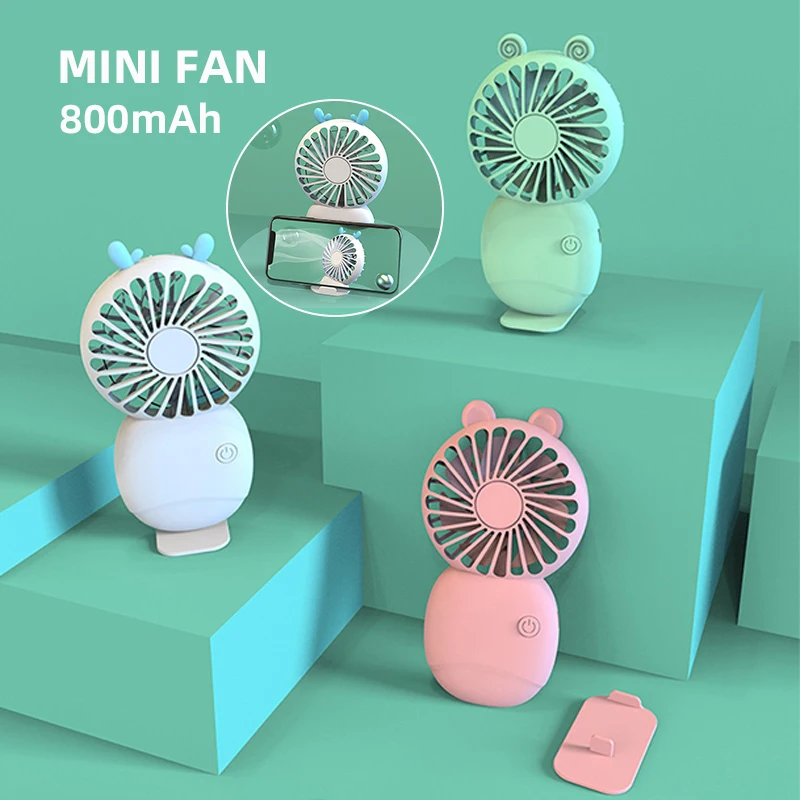 Мини-вентилятор с USB-портом для летнего охлаждения Электрический ультратихий