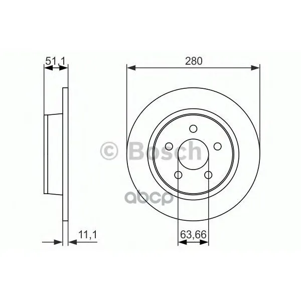 Тормозной Диск Задний Bosch арт. 0986479762