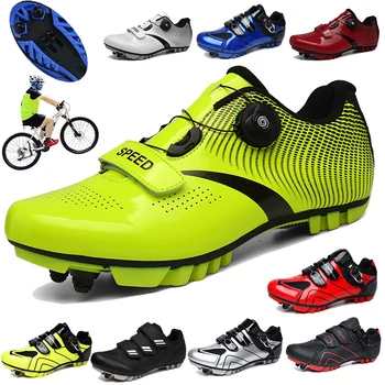 

CUNGEL 2020 Cycling Shoes Chameleon MTB Cycling Shoes Light Pro Mountain Bike Shoes SPD Reflective Professionl Bicycle Shoes
