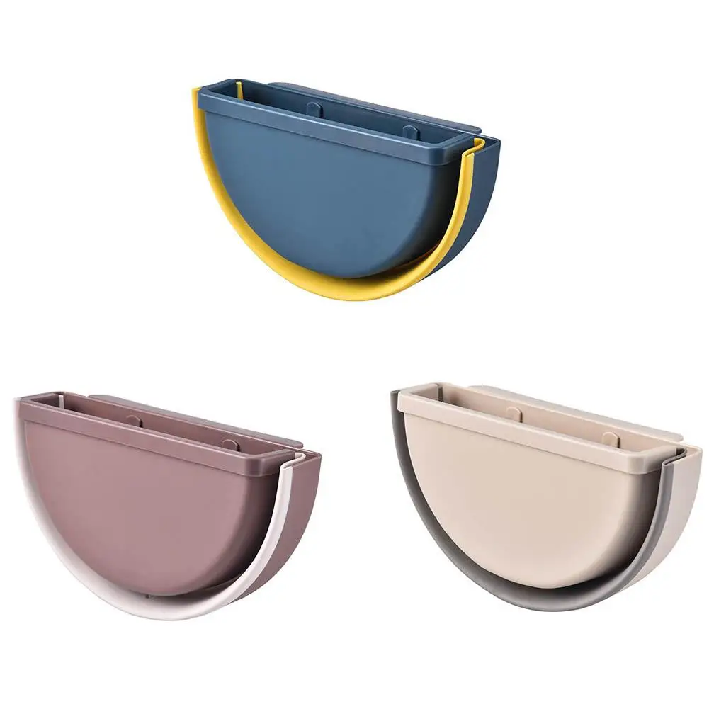 

Folding Trash Storage Can Kitchen Hanging Trash Bin Box Mini Large Capacity wall Trash Can for Hanging Storage