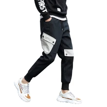 Новинка года; мужские Брендовые спортивные брюки; Длинные повседневные брюки; классические брюки с объемными накладными карманами