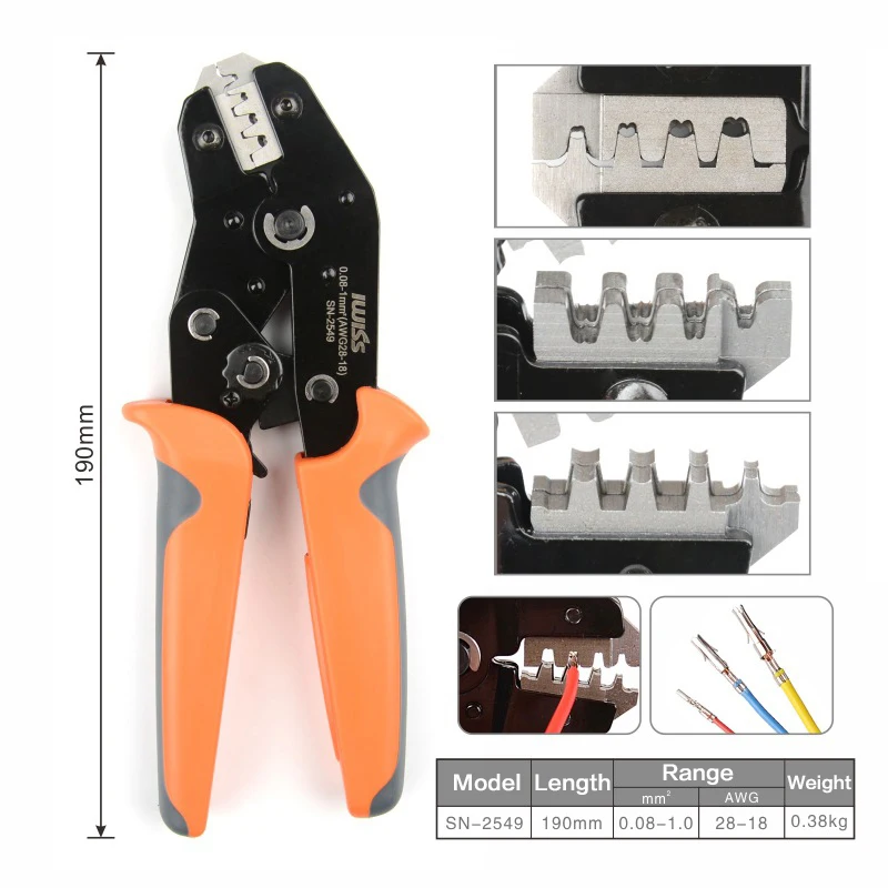SN 2549=SN 28B+SN 01BM crimping plier for PH 2.0, 2.5 XH, JST, servo connector plug, D SUB connector Multi tools crimper plier|Плоскогубцы| | АлиЭкспресс