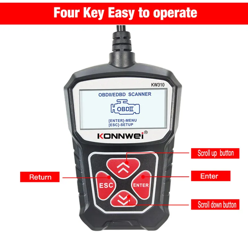 Считыватель кодов ошибок автомобиля OBD2 стираемый кВт 310 диагностический сканер