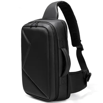 

Men 12.5 inch iPad Large Capacity Crossbody Bag Waterproof Messenger Shoulder Bag Chest Pack Business Sling Bags for Male