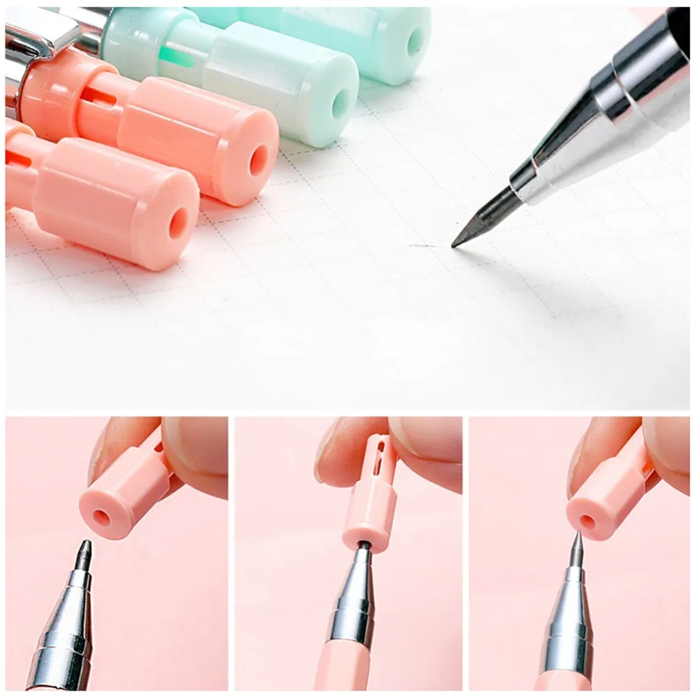 2.0mm Candy Color Mechanical Pencil Drawing Writing 2B Propelling Pencils for Kids Girl Gift School Supplies Students Stationery