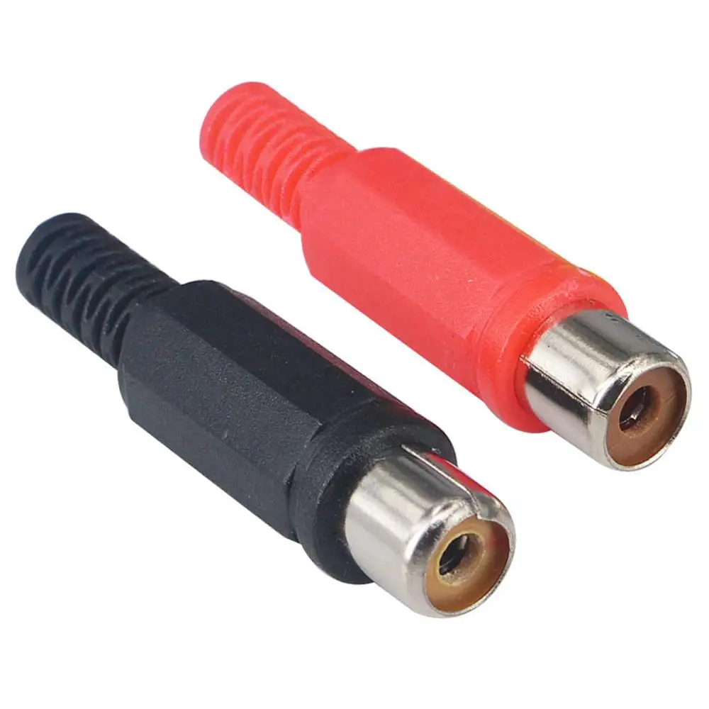 10 шт. припоя RCA Jack Женский аудио видео разъем 2 цвета красный черный|connector optic|connector