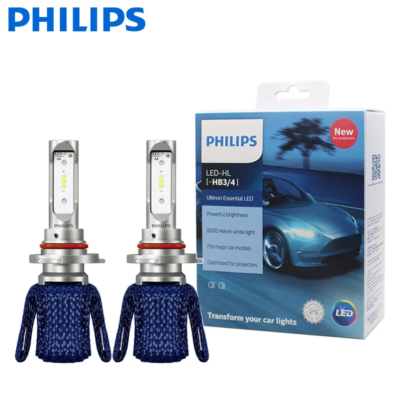 Philips Ultinon Essential Kit d'ampoules LED 6000K 12V HB3 HB4 9005