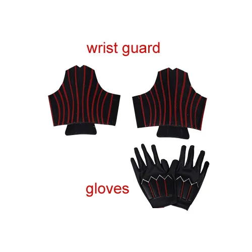 gloves set Новые костюмы на Хэллоуин Бэтмен Kate Kane Косплей Костюм классная бэтледи наряды с маской парик и плащ ботинки изготовленные под заказ - Цвет: gloves set