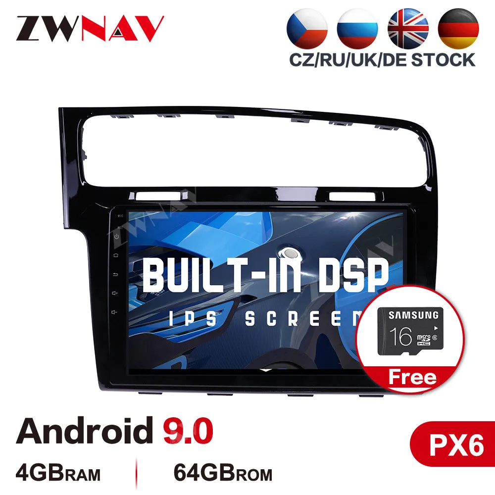 PX6 4G + 64G Android 9,0 автомобильный мультимедийный плеер для Volkswagen Golf 2014-2018 Автомобильный GPS навигатор WIFI авто стерео радио головное устройство PX6 4G + 64G Android 9,0 автомобильный мультимедийный плеер для Volkswagen Golf 2014-2018 Автомобильный GPS навигатор WIFI авто стерео радио головное устройство
