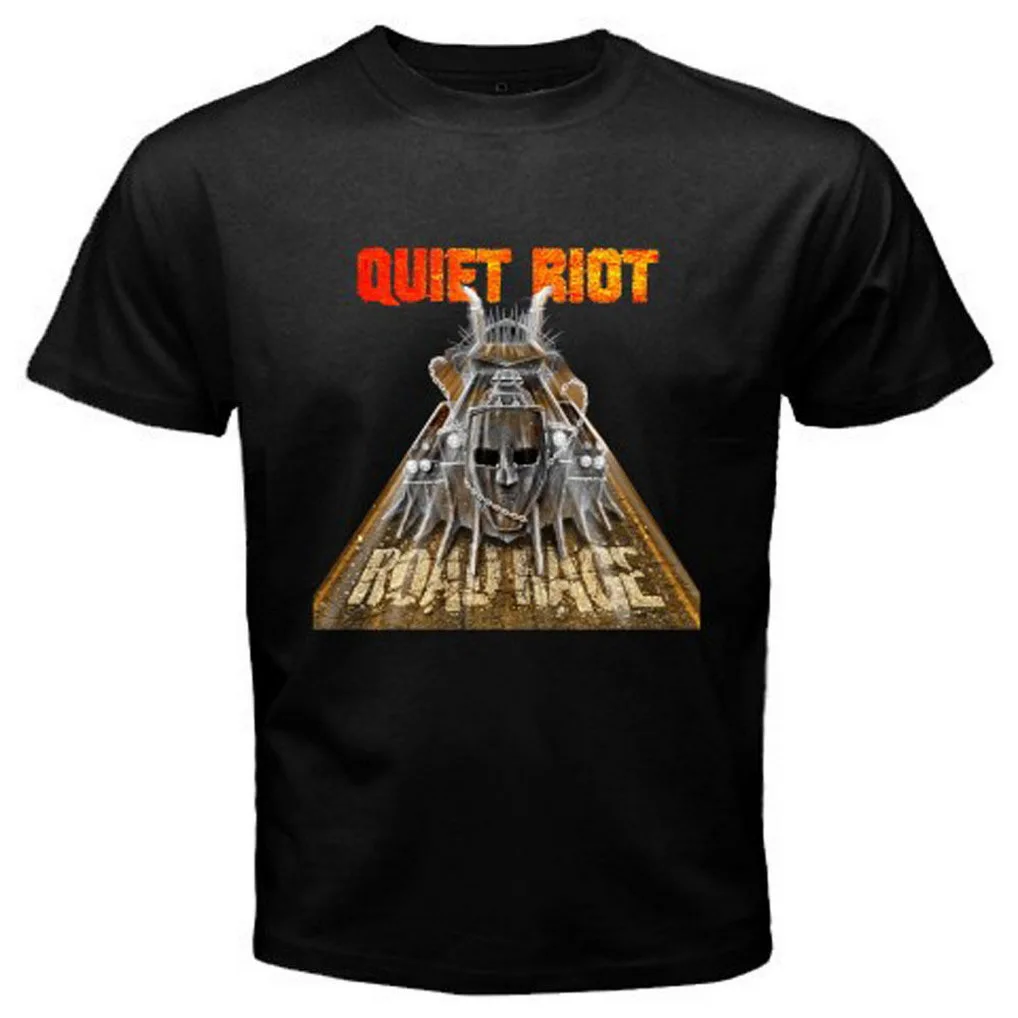 New Quiet Riot Road Rage Album Metal Rock Band Men's Black T-Shirt Size S-3XL TEE Shirt Classic Custom Design |