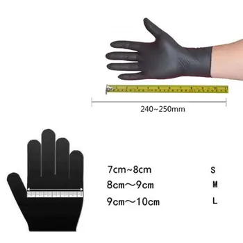 

100pcs Latex Rubber Gloves, With Powder Disposable Gloves Non Sterile Food Safe D08F