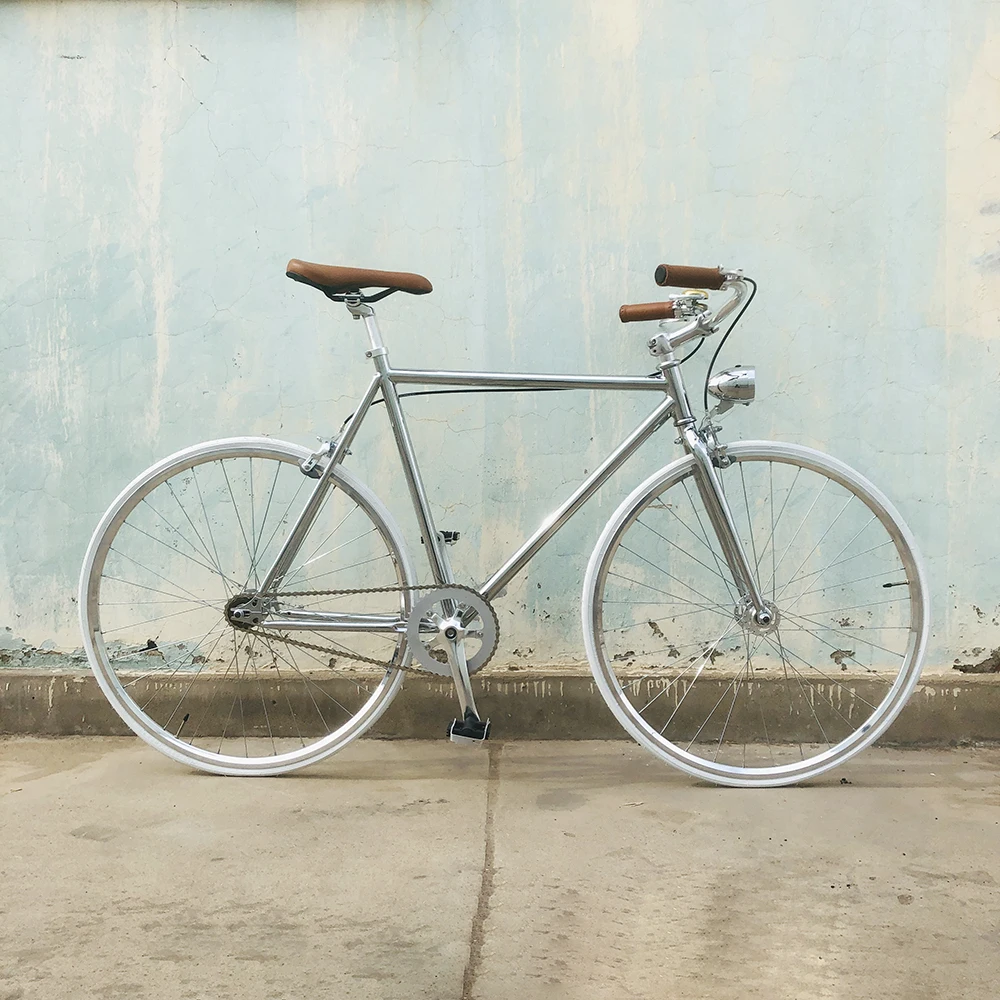 Vintage Bike 700c Road Bicycle Women Sliver 48cm 52cm 56cm Frame Inlcude Light 700c Single Speed Bicycle Track Retro Bike Lady Bicycle Aliexpress