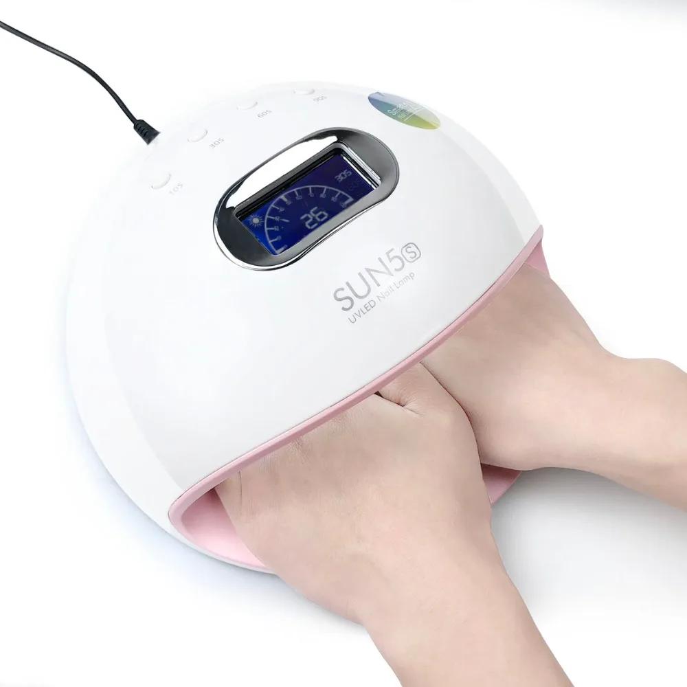 

Newest Power Fast Drying SUN5s 72W UV Light Smart LED Lamp Nail Dryer Machine Ice lamp for Curing UV Gel Polish Nail Art Tools