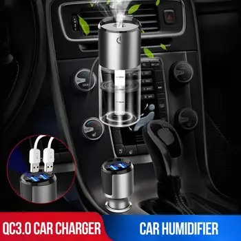 

Vehemo Dual USB Aroma Mist Purifier Air Outlet Clip Aromatherapy Humidifier Car Charger Car Humidifier for LED Spray Nebulizer
