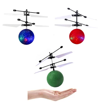 Enlarge Infrared Induction Drone Flying Flash LED Lighting Ball Helicopter Child Kid Toy Gesture-Sensing No Need To Use Remote Control U