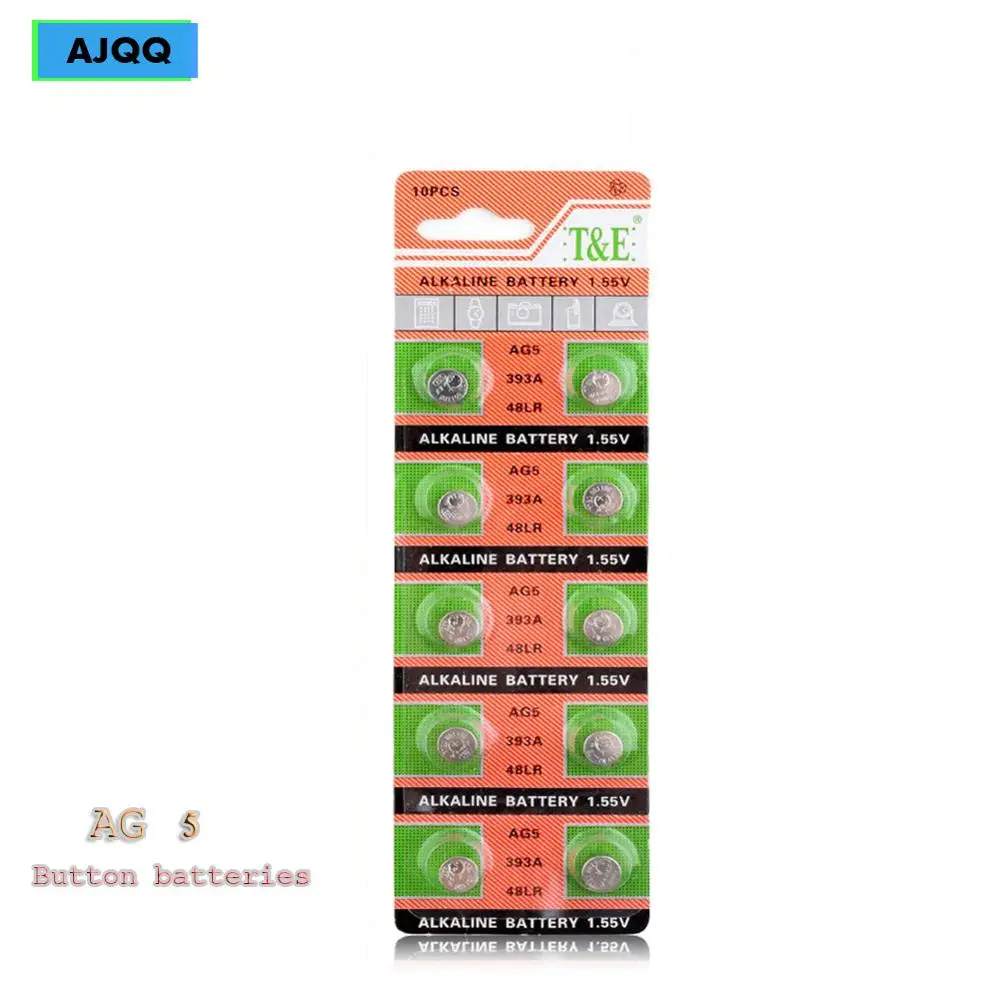 

Supplier Wholesale 80PCS AG5 1.55V Alkaline Battery LR754 393 SR754 193546 RW28 For small electronic appliances