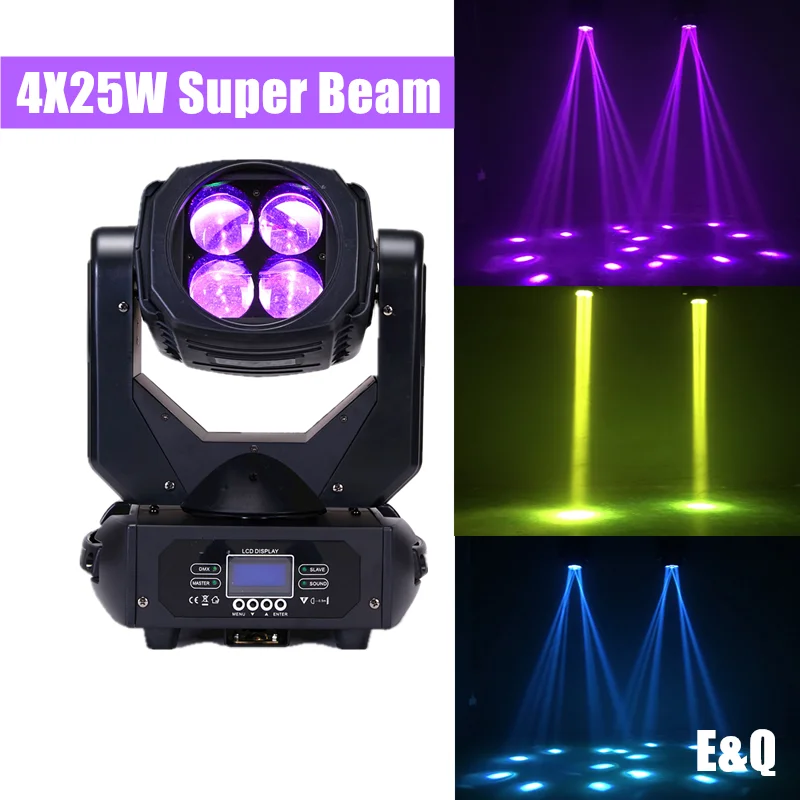 LED25W светильник с движущейся головкой 4 глаза супер луч s вращающийся краситель