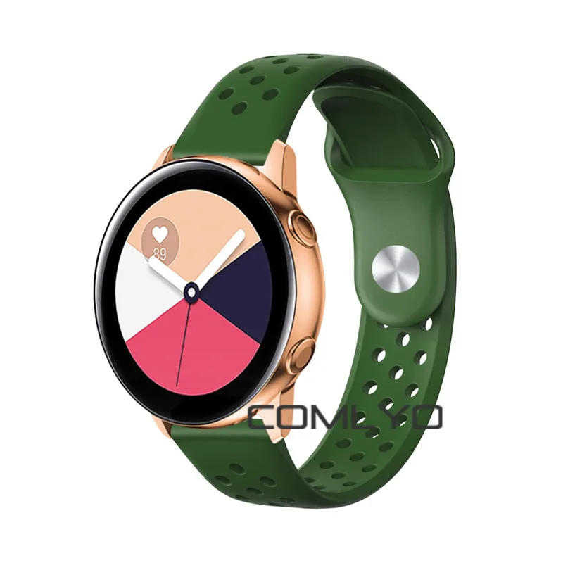 Новые силиконовые ремешки для samsung galaxy active/active 2 40 мм 44 мм Смарт часы ремешок для часов спортивный браслет