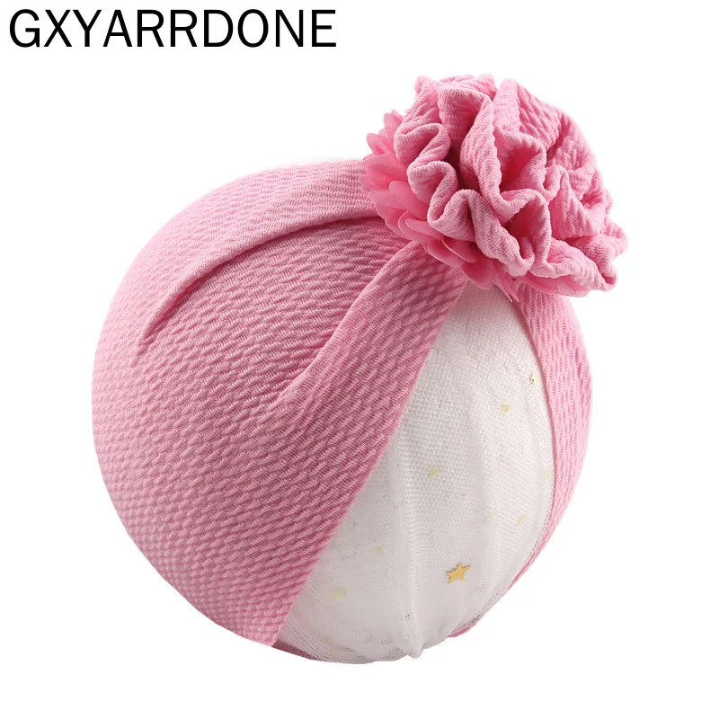 

Infant Headbands Flower Elastic Knot Turban Headband For Girls Newborn Stretchy Beanie Hat Headwear Baby Hair Accessories