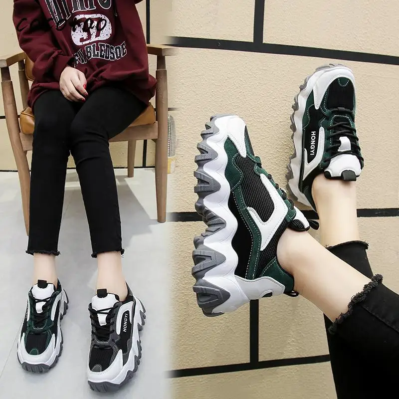 

Ins Super Fire Autumn And Winter Daddy Women's Shoes 2020 New Korean Wild Fashion Casual Sports Thick Bottom Non-slip Shoes