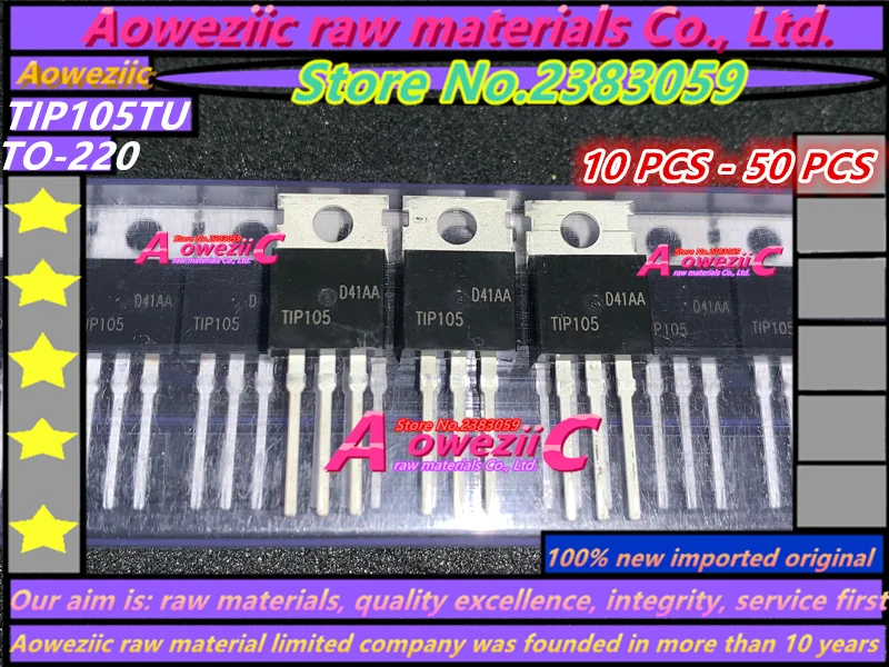 Aoweziic 100% новый импортный оригинальный TIP105 TIP105TU TO 220 Дарлингтон транзистор 8A